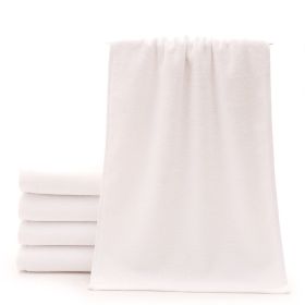 Cotton Thickened Absorbent White Towel (Option: 21Strands 35x75cm 150g)